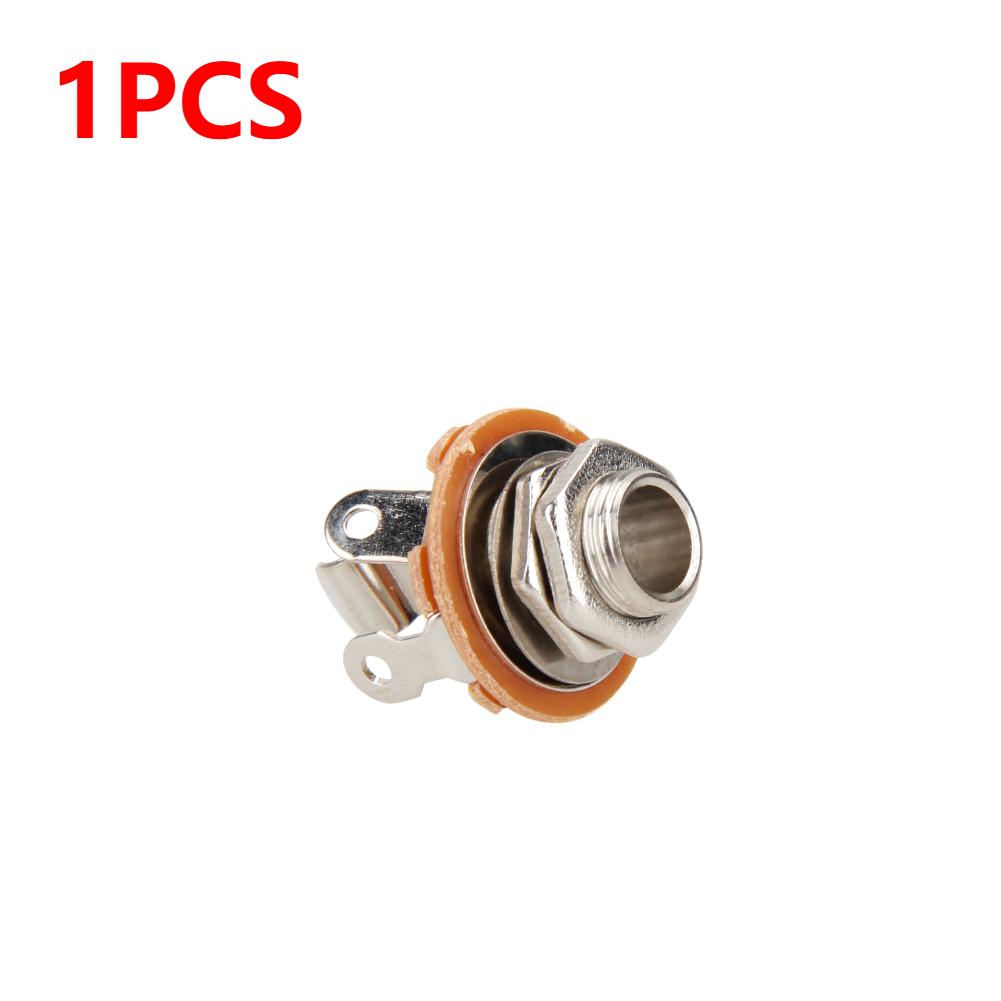 1-10Pcs Electric Guitar Input Jack For All Electric Guitar & Bass Guitar 1/4 Inch 2-Conductor Mono Jack Socket Nut & Washer