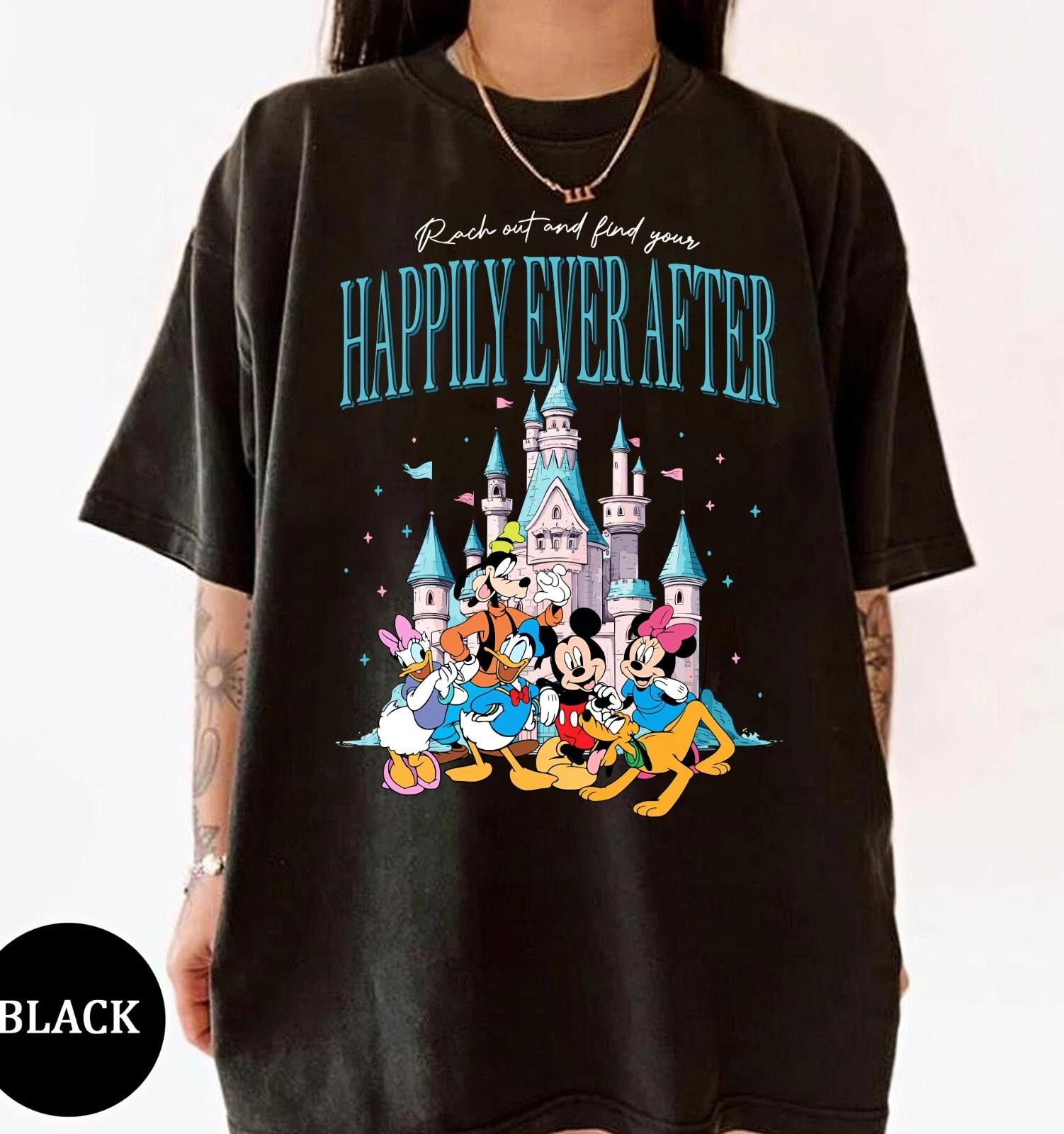 Mickey Disneyland 70th Reach Out And Find Your Happily Ever Unisex Tee S