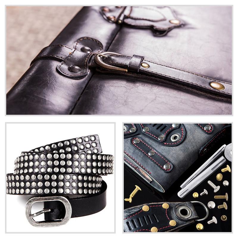 100 x Double Cap Tubular Rapid Rivets Leather Punk Studs Repair Setting DIY Tool 100 x Double Cap Tubular Rapid Rivets Leather Punk Studs Repair Setting DIY Tool