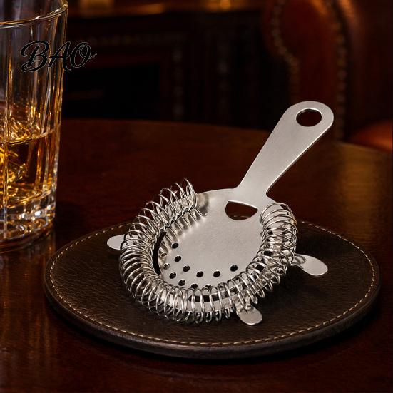 Beverage Strainer Cocktail Strainer, Stainless Steel Bar 4 Prong with High Density Spring, Drink Professional Bartending Tools for Bartenders