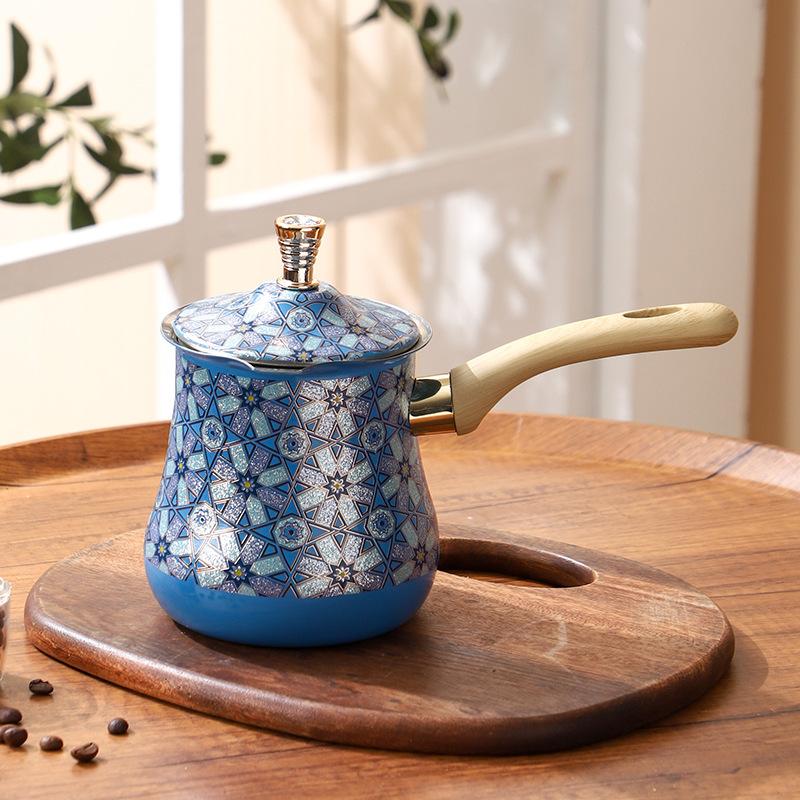 Stainless steel Turkish coffee pot and milk cup, 1pcs coffee pot for brewing tea, chocolate, butter and milk