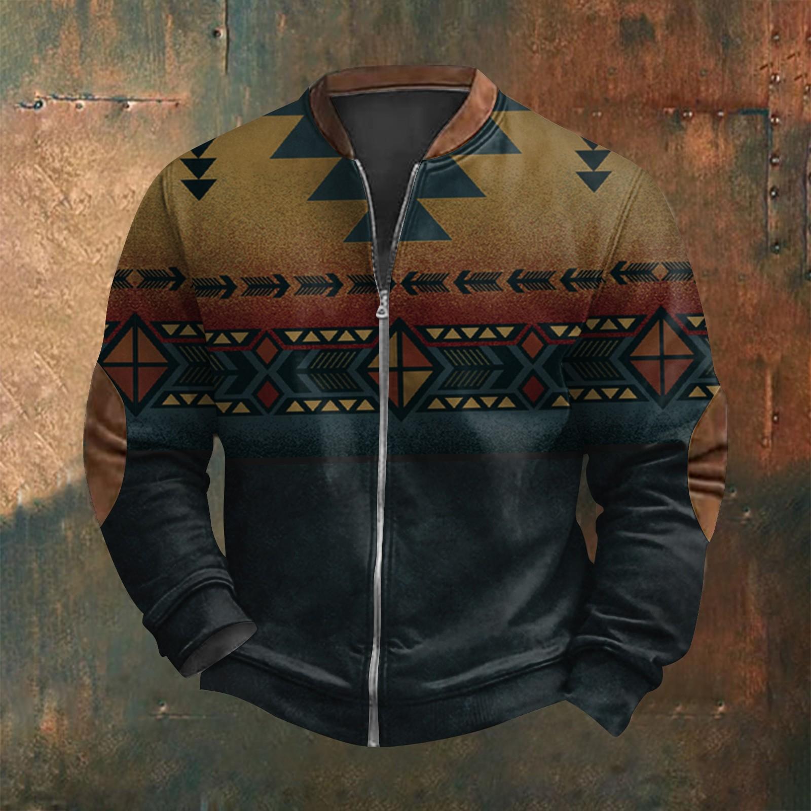 

Мужская повседневная толстовка в стиле ретро с градиентным принтом XXL