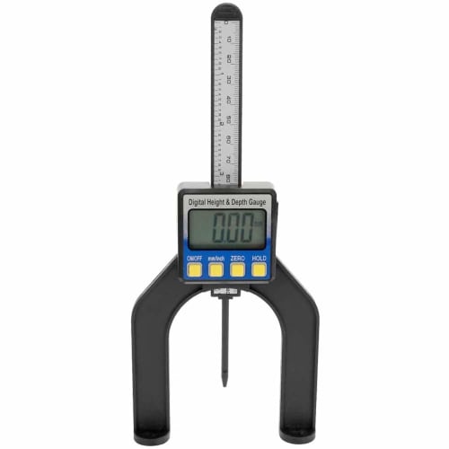 HENPS Digital Depth Gauge, Depth/Height Measurement Tool, 0-80mm (Batteries Sold Separately), LCD Digital Depth/Height Gauge, Precision Electronic Dig