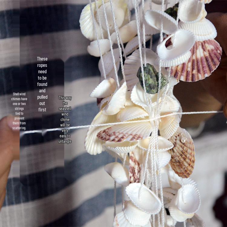 Japanisches handgefertigtes Muschel-Windspiel für Festivaldekoration - Jungen- und Mädchenschlafzimmer, Balkon- und Türschmuck