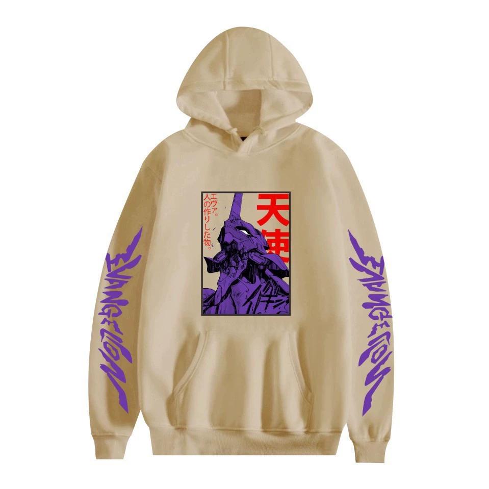 Mens Womens Hoodie EVA Hoodies Streetwear Casual Cartoon Printed Hooded Pullover Sweatshirts
