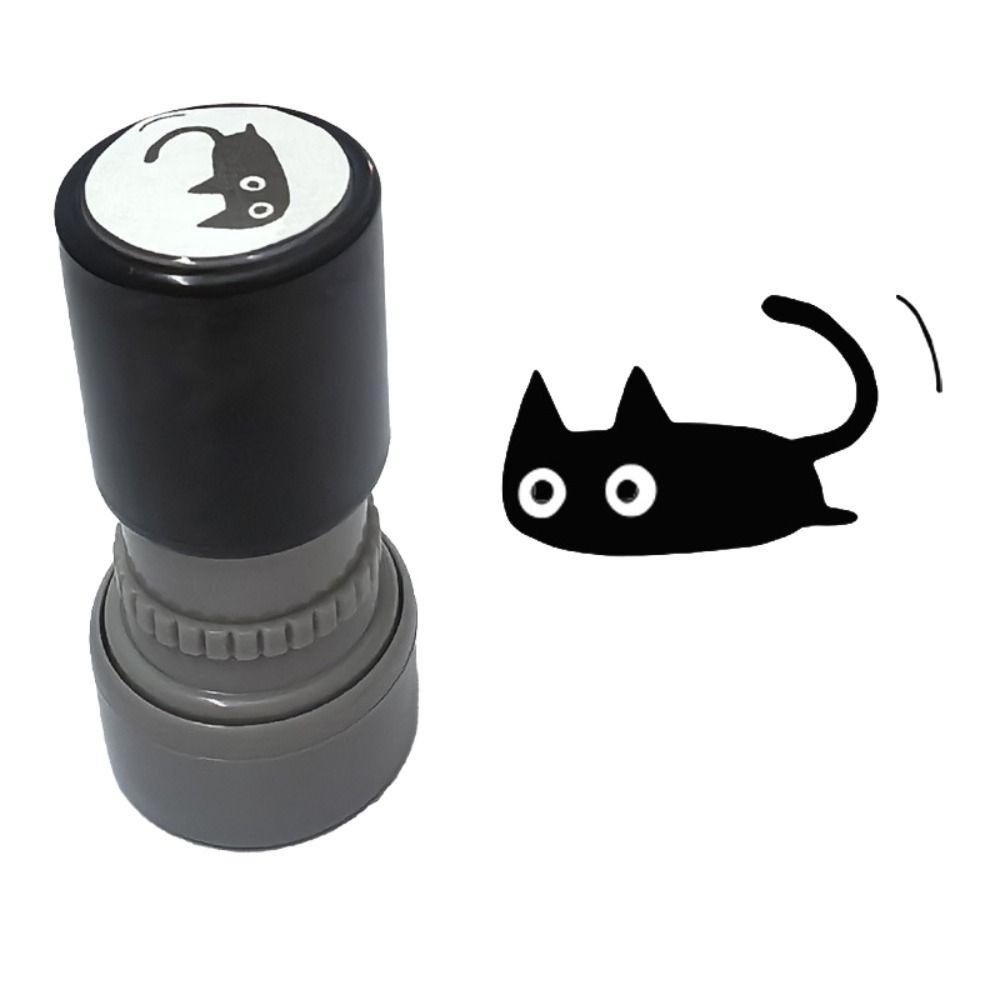 4 Styles Kitten Stamp Cat Designs Cartoon Stamps Durable Black Cat Stamp  Journal Decoration
