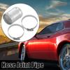 X AUTOHAUX Hose Joint Pipe Set with 2 Clamps Aluminum Alloy 57mm Outer Diameter 76mm Length
