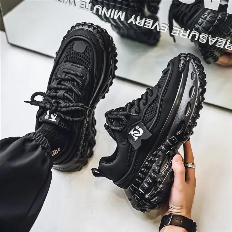Fashion New Men's Breathable Sneakers Fashion Trendy Casual Shoes Increased Height Thick Bottom Running Shoes Zapatos Para Hombres