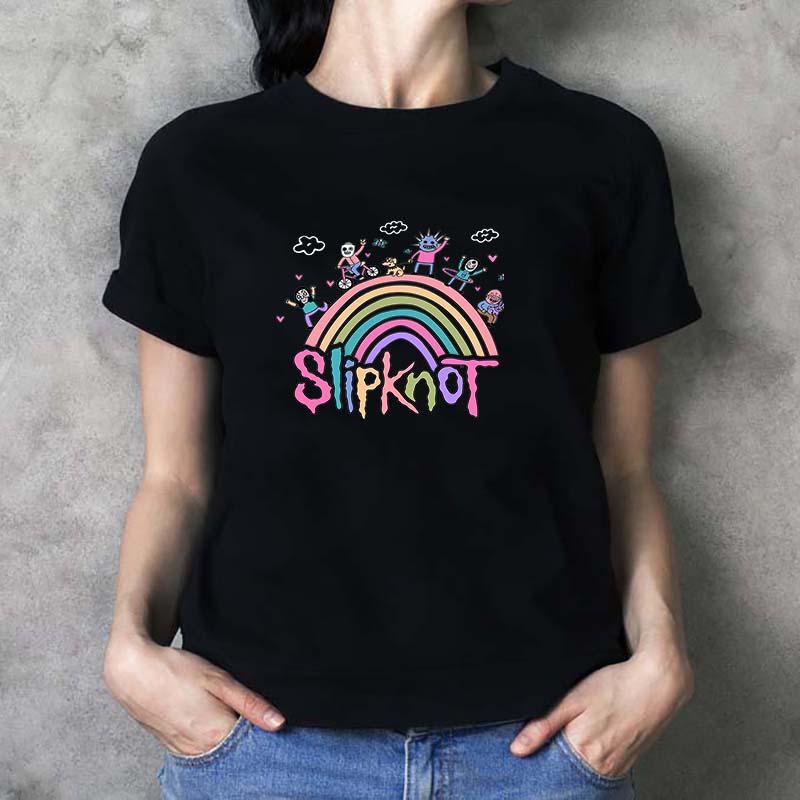 

Футболка с известной группой Heavy Mental Band, женская футболка, летняя футболка с короткими рукавами и музыкальной графикой, повседневные женские футболки с героями мультфильмов