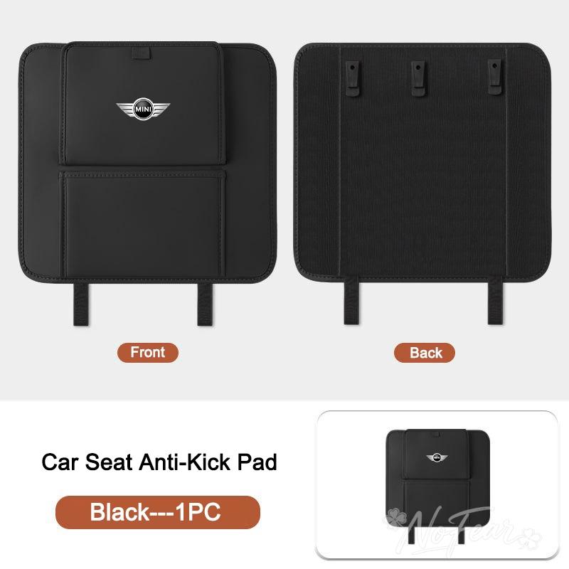 Leather High Quality Car LOGO Seat Back Anti-Kick Protector For BMW Mini Cooper R50 R53 R55 R56 R60 R61 F54 F55 F56 Car stickers QZ8