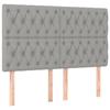 Tête de lit - Maison Exclusive - Gris clair - 160 x 7 x 118/128 cm - Hauteur réglable