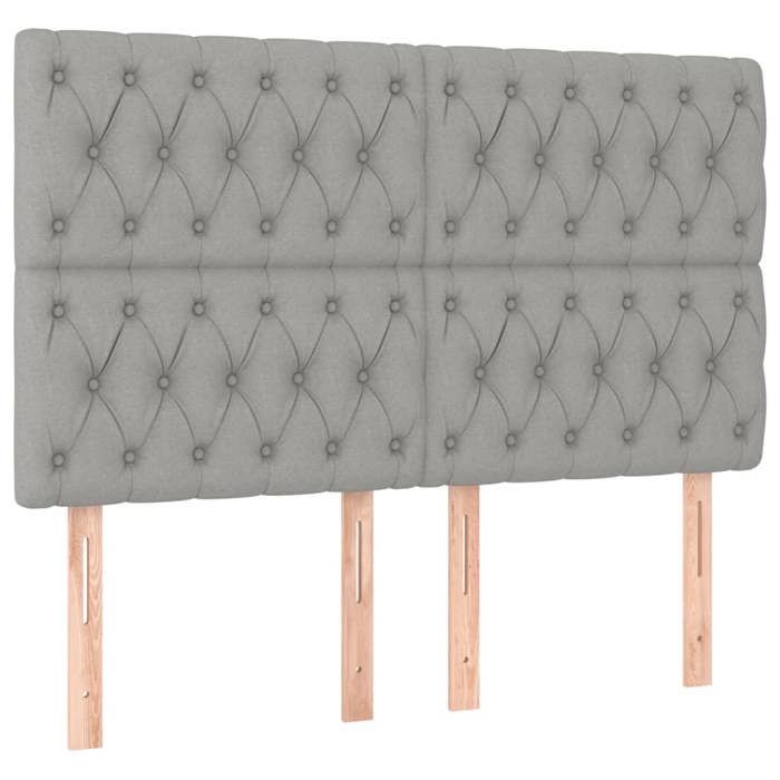 Tête de lit - Maison Exclusive - Gris clair - 160 x 7 x 118/128 cm - Hauteur réglable