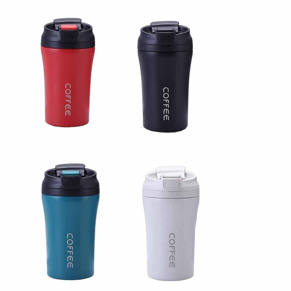 420ml Capacity Coffee Cup Flip Lid Vacuum Tumbler Creative Water Bottle Travel