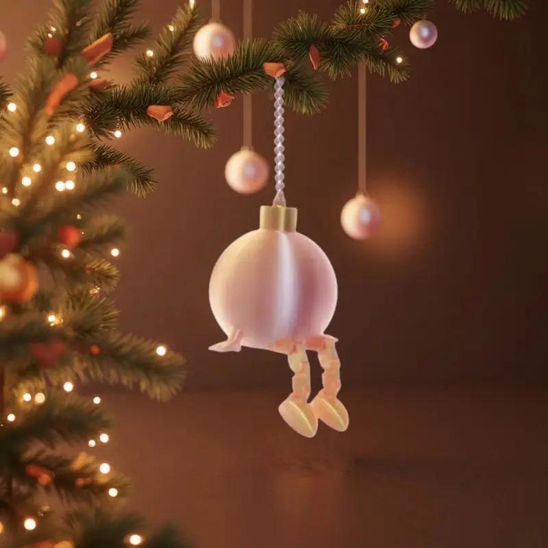 3D Printed Christmas Ball Christmas Tree Ornament With Movable Joint Christmas Decorations Festive Tabletop Display Statue