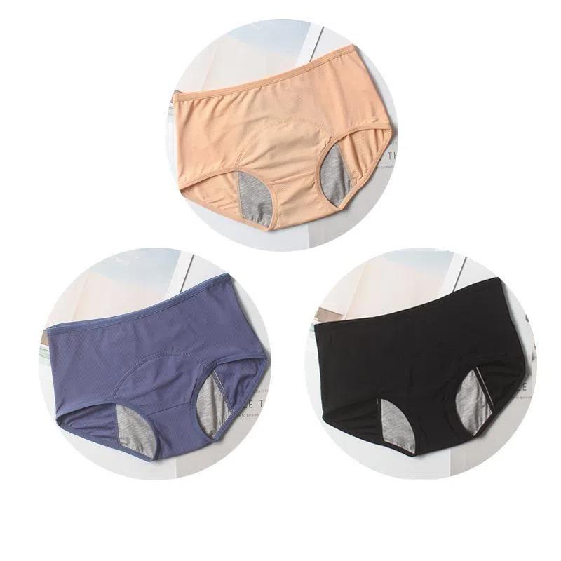 3 Stück Auslaufsichere Menstruationsslips Damen Unterwäsche Physiologische Hüfthose