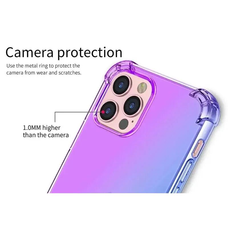 Pearl Chain Crossbody Lanyard Case For Xiaomi POCO X7 Pro X 7 X7Pro Rainbow Gradient Soft TPU Shockproof Cover For Redmi Turbo 4