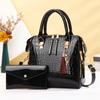 Bag Women's 2026 New Fashion Embossed Large Capacity Mom Bag Crocodile Pattern Two-piece Set Oblique Span Women's Bag