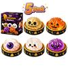 5er-Pack Halloween-Knödel Squishy Blind Box, 5,5 cm Glitzer Stressabbau Knetbälle, für Halloween-Partygeschenke