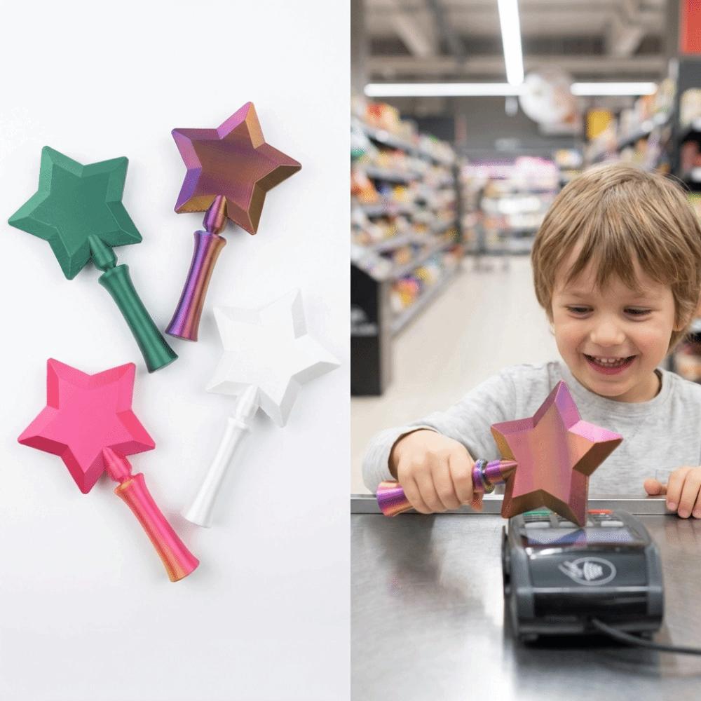 Kreative kontaktlose Zahlungs-Hülle Tragbarer Sternen-Zauberstab-Halter Geschenk für Mädchen