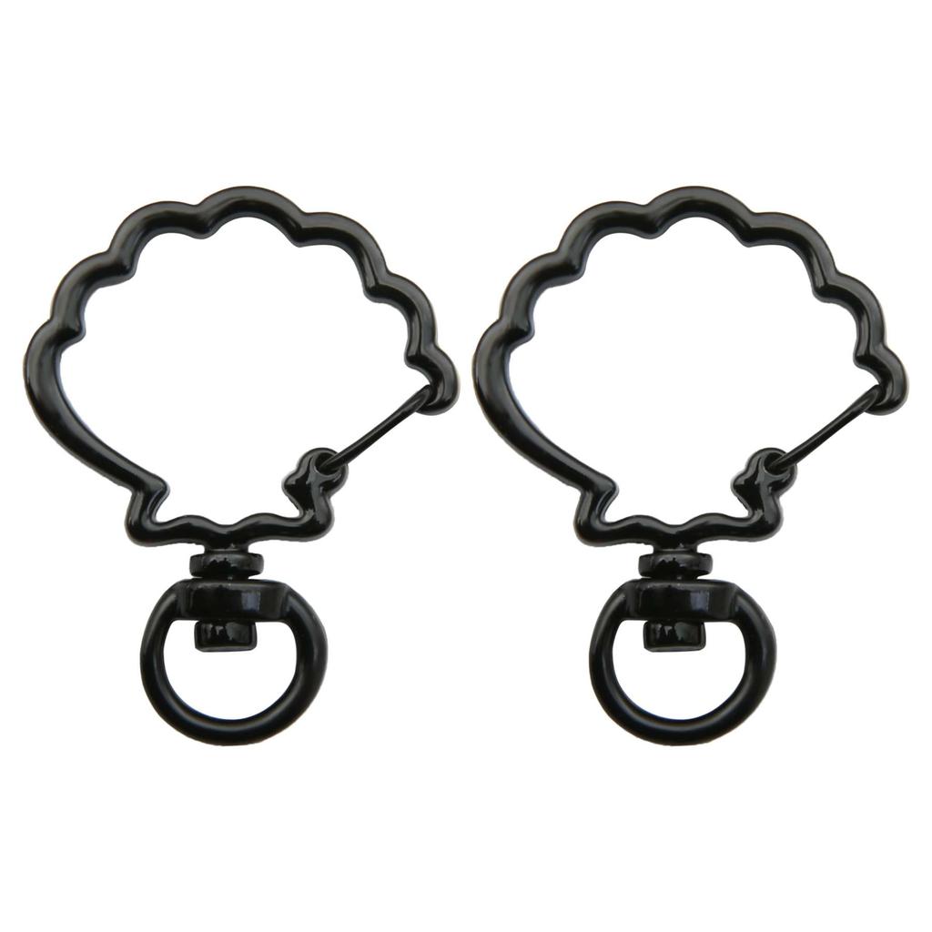 31X39mm Candy Colored Alloy Shell Shaped Spring Buckle Special-shaped DIY keychain Accessories Creative Accessories Hanging Ornaments