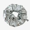 Quartevv Leather Scrunchie - Silver