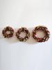 Handmade Christmas Wreath with Red Berries & Green Leaves on Steel Ring for Door Decoration