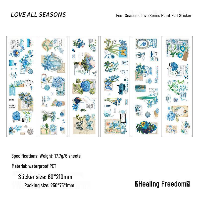 

Yuezhen Waterproof PET Journal Stickers - Creative Ins Sticker Pack for All Seasons