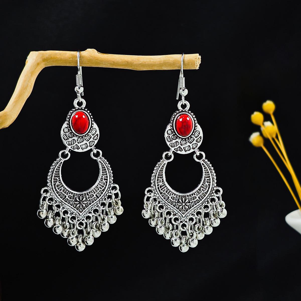 

Retro Ethnic Bohemian Turquoise Tassel Earrings for Women