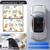 Children's Car Sunshade: Heat-Blocking, Retractable Magnetic Curtain with Cartoon Design for Baby Privacy