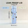 1PC Multi Puppy Dog Face Cartoon Pattern Print 750ml Color Plastic Sports Water Bottle Leakproof Flip Straw Lid Suitable for Sports Office Home Use