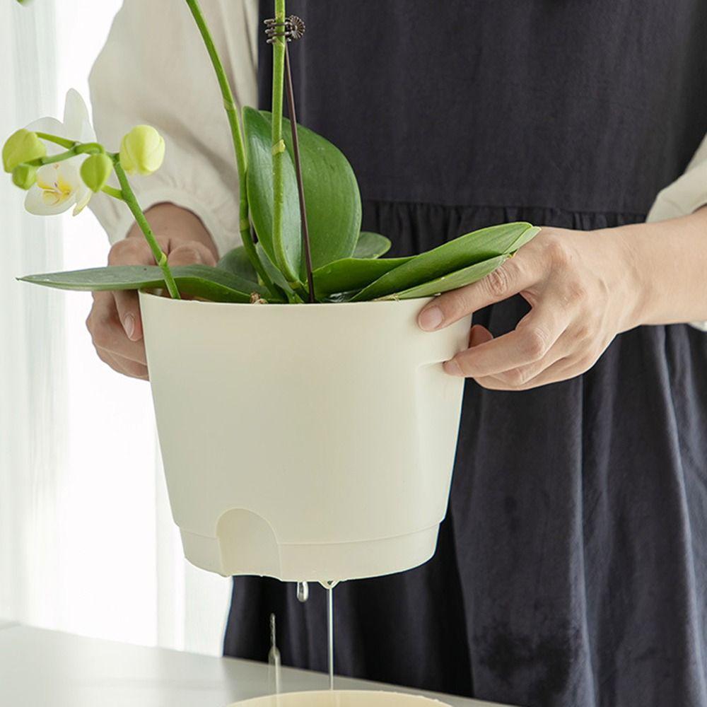 Durable Self Watering Lazy Plant Pot with Handle Garden Supplies Hydroponic Planter Including Liner Soil Flower Pot