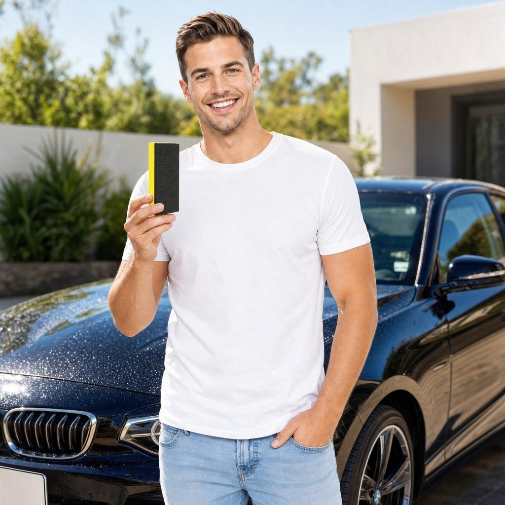 Car Wash Cleaning Sponge Durable Absorbent Foam Block for Vehicle Exterior Interior Surface Cleaning and Detailing Use