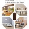 Furniture Leg Socks - Coffee Knitted Furniture Socks, Double Thickness Chair Leg Floor Protectors, High Elastic Chair Leg Covers Furniture Caps Set
