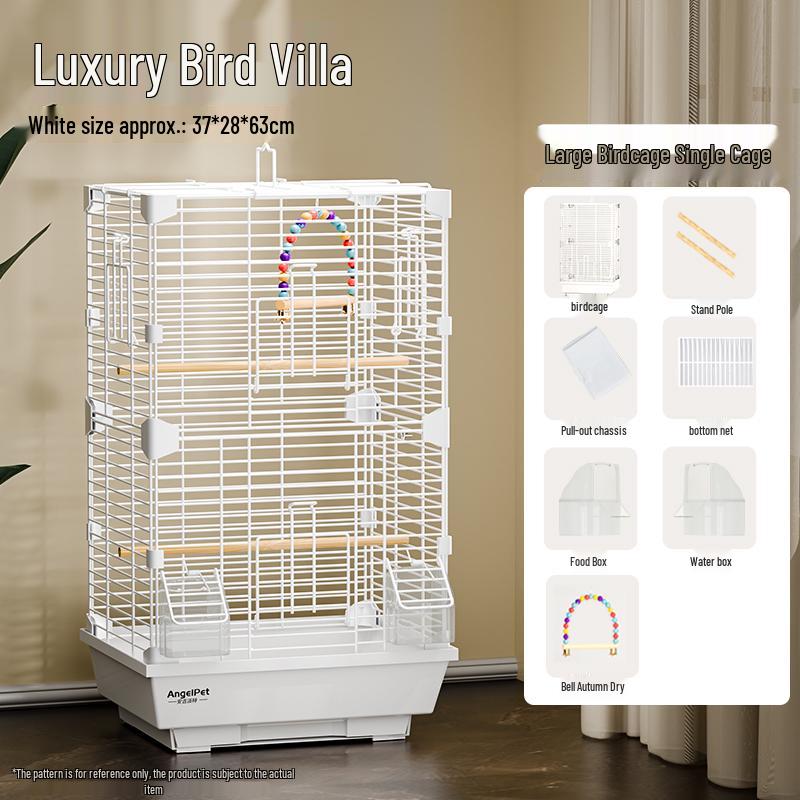 

Очень большая клетка для волнистых попугайчиков и корелл с шелковыми цветами