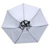 77cm Sunscreen Windproof Head Mounted Umbrella Top Folding Hat Umbrella(Raindrop Blue)