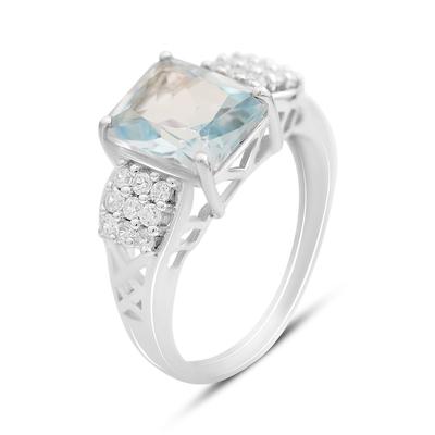 Silver Ring with Natural Topaz 4.463ct, Product Weight 3.85 G (2167860)