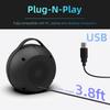 LLR096 Ball Shape USB Mini Desktop Speaker 5W Wired Subwoofer with RGB Light for PC Laptop