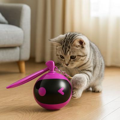 USB Chytrá elektrická kočičí zvuková dotykově aktivovaná automaticky se pohybující koule Plastová více režimová dobíjecí kočičí zábava