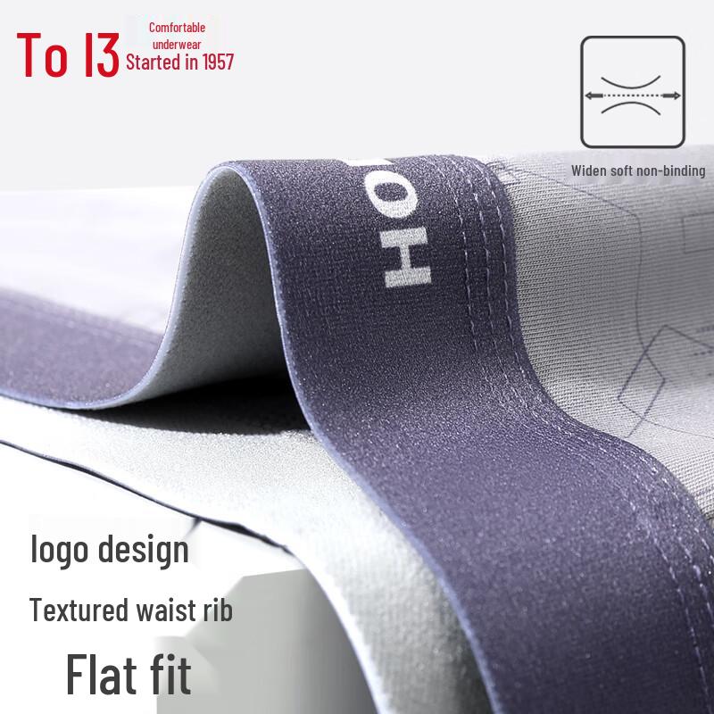 Hongdou Herren Antibakterielle Baumwolle Modal Boxer Briefs 4er-Pack