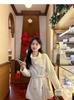 2025 Autumn/Winter Women's Korean Woolen Coat - Mid-Length Turtleneck Tie-Up Jacket, Black
