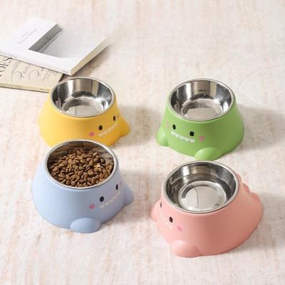Miska dla kota ze stali nierdzewnej Miska dla psa Miska na jedzenie Miska do picia dla kota zapobiegająca przewracaniu Miska na ryż dla szczeniaka Artykuły dla zwierząt