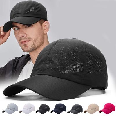 Baseball-Mütze, Unisex, schnell trocknend, Golf-Angelmütze, atmungsaktives Netz, verstellbar, für Herren und Damen, Buchstaben-Design, Sommer-Sonnenschutz-Mütze im Freien