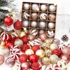 6cm Matte Painted Christmas Ornaments Set - Multicolor Balls & Pendants for Tree Decoration