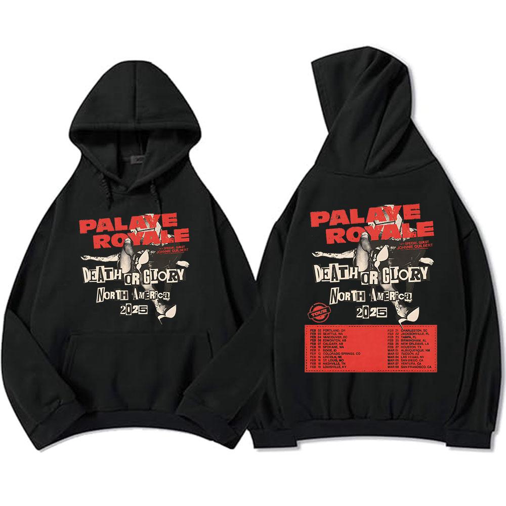 Death or Glory Severní Amerika 2025 Tour Mikiny Palaye Royale Rocková kapela Mikiny Těžké oblečení v mentálním stylu