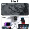 65W USB Charger PD Type C Fast Charging Phone Charger Adapter for IPhone Samsung Xiaomi 8 Ports EU/US/KR Plug Quick Wall Charger