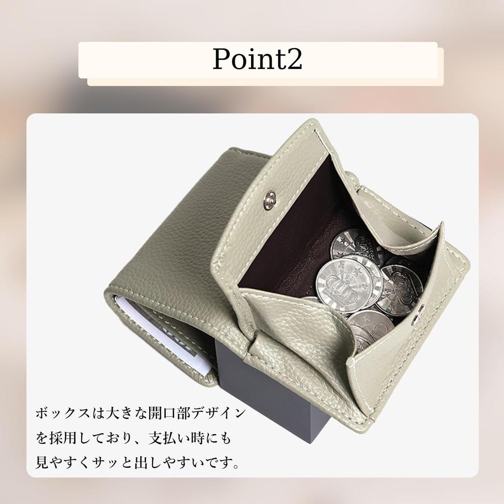 Fa&ni Women's Mini Tri-fold Wallet, Lightweight, Large Capacity, with Coin Purse, Simple, Foldable, Small, Cute