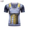 Mens Slim Fit Short Sleeve T-Shirt With 3D Print Quick-Dry Athletic Top Running Casual Sport