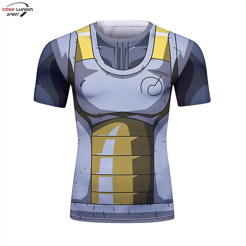 Mens Slim Fit Short Sleeve T-Shirt With 3D Print Quick-Dry Athletic Top Running Casual Sport