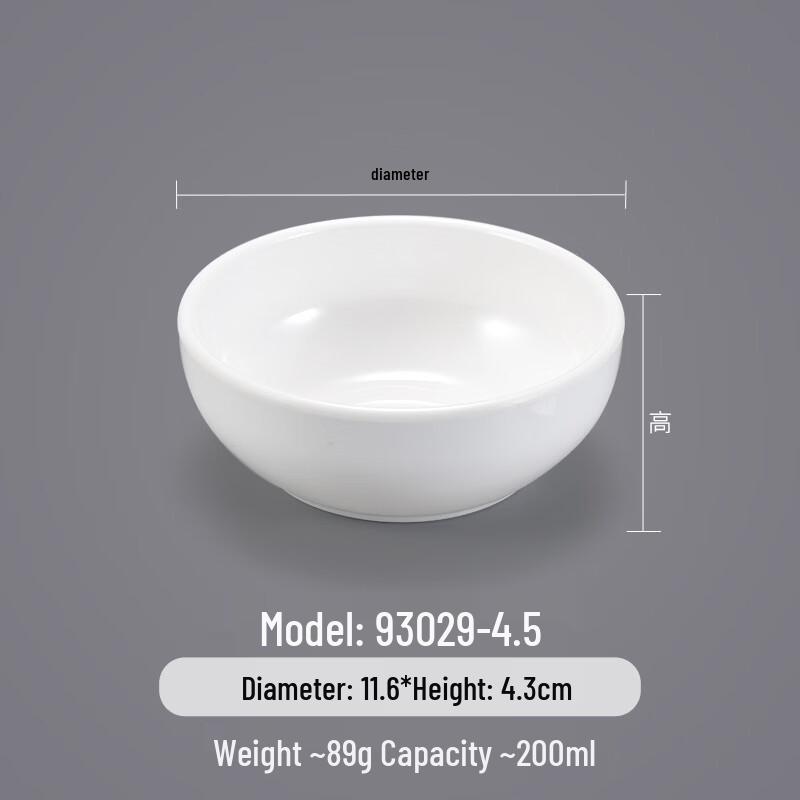 Melamine White Commercial Rice & Soup Bowls