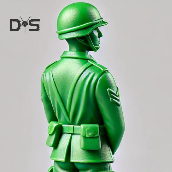 Zielona figurka żołnierza toaleta czytająca gazetę sikający człowiek żywica statua rzeźba model zabawka dom biuro dekoracja pulpitu ozdoba